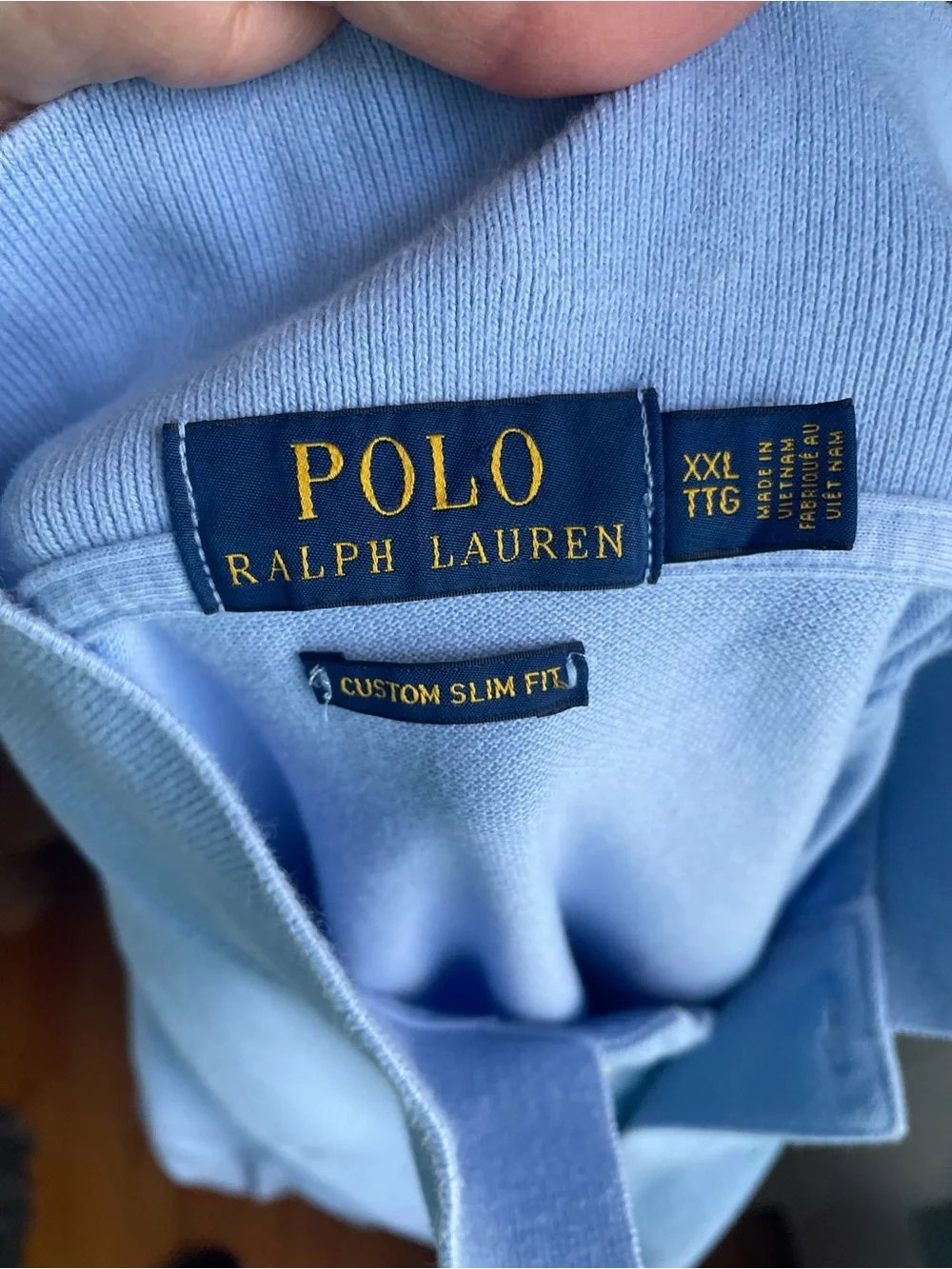 Polo Ralph Lauren Big Pony Shirt Men’s XXL Custom Slim Fit Short Sleeve Blue